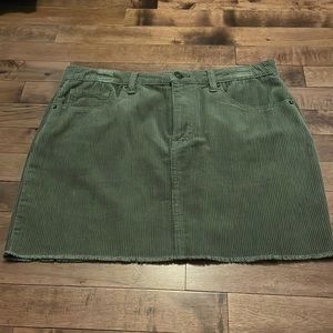 army green pencil skirt